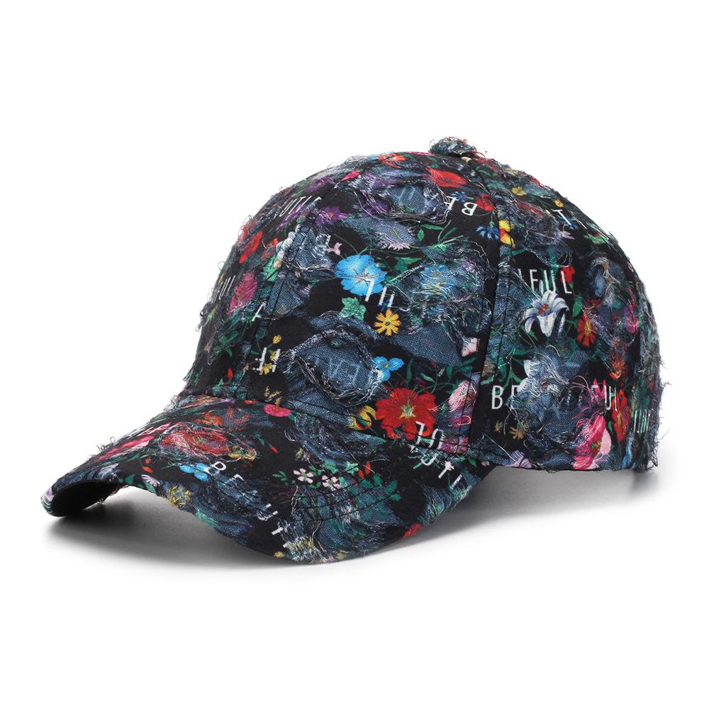 Ethnic Flower Print 100% Polyester Unisex Outdoor Sunproof Breathable Waterproof Letter All Season Trendy Daily Baseball Cap One size fits all