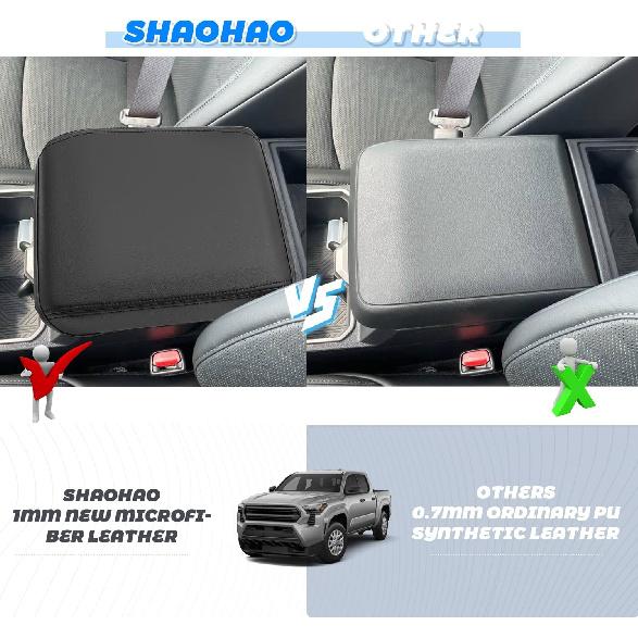 SHAOHAO for 2024 2025 Toyota Tacoma Center Console Cover, for 2024 2025 Toyota Tacoma Accessories SR/SR5/TRD PreRunner/TRD Pro/Limited/Trailhunter