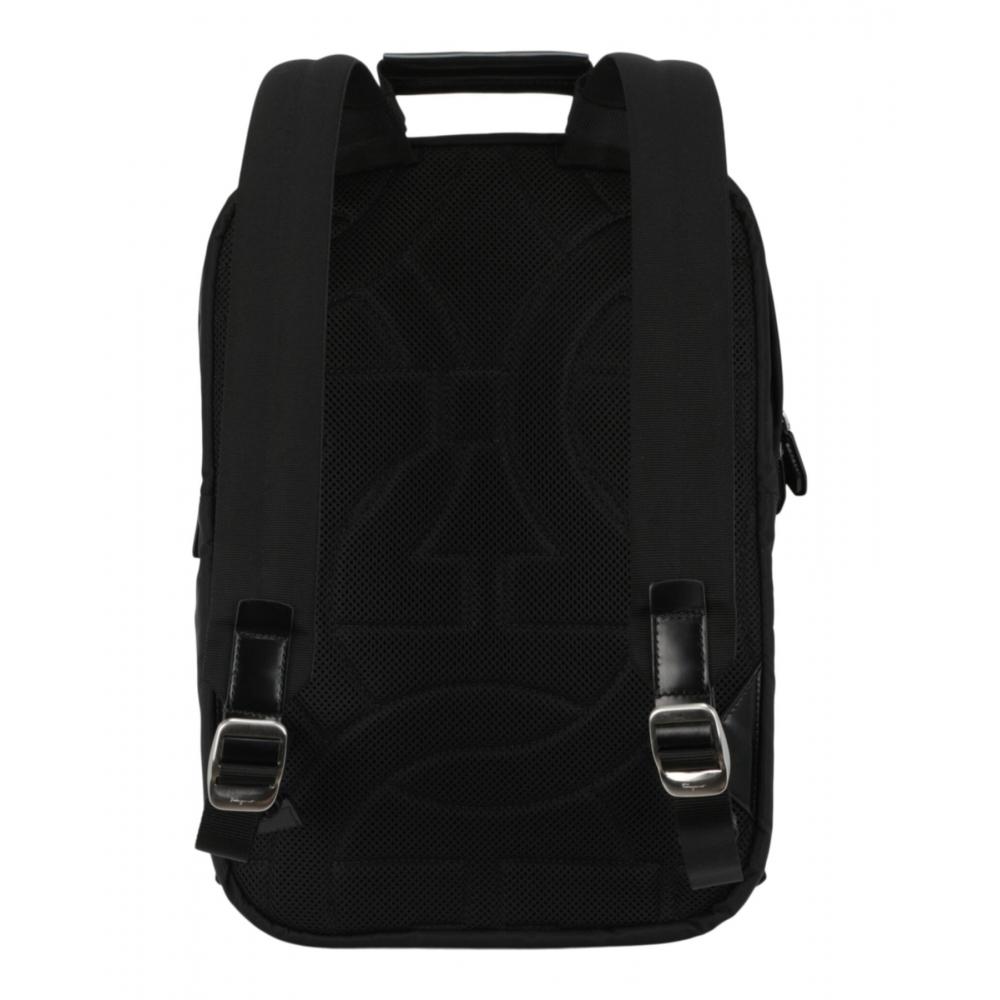 Salvatore Ferragamo Nylon Gancini Technical Backpack Black