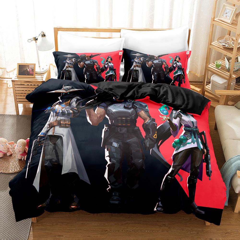 3D Digital Printing Fearless Contract Three-Piece Set Bedding Sheets Quilt Covers Pillowcases
