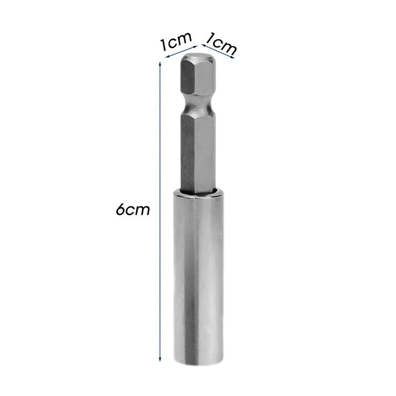 Hexagonal Magnetic Screwdriver Extension Handle Extended Connecting Rods Steel Carbon Screwdrivers Bit Holder Woodworking Tools