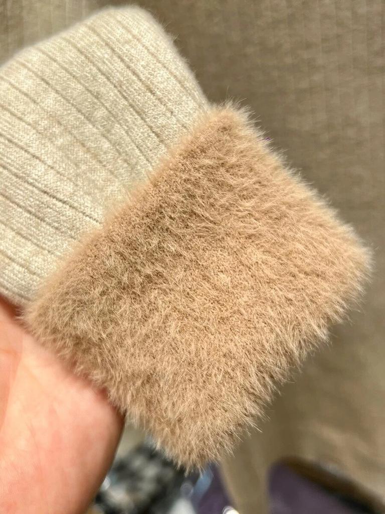 Pulover cald coreean Pulover Femei Iarna Subțire Îngroșare Pluș Căptușit din catifea Tricoturi Jumper Jumătate Gât țesut Poleras Topuri din tricot moale