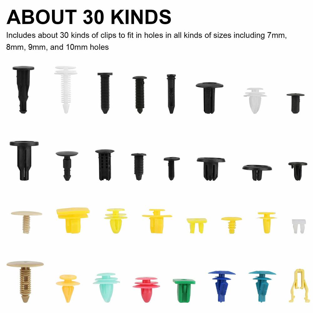 100x Auto Karosserie Clips - Universal Nieten Für Tür & Stoßstange