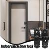 Door Latch No-Punching Bathroom Privacy Door Latches Metal Safety Inside Locking Hardware For Bedroom Balcony Kitchen Backyard