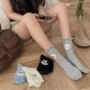 Women'S Socks Cartoon Thin Bubble Women'S Medium Socks Pile Socks Socks Girls Cute Lace Cotton Dog Mouth