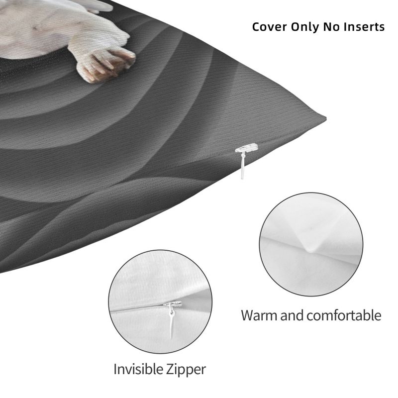 Niedlicher Jack Russell Terrier Kissenbezug 40x40cm Weiches Haustier Hund Wurfkissen für Auto Quadratischer Kissenbezug Wohnzimmer Dekoration