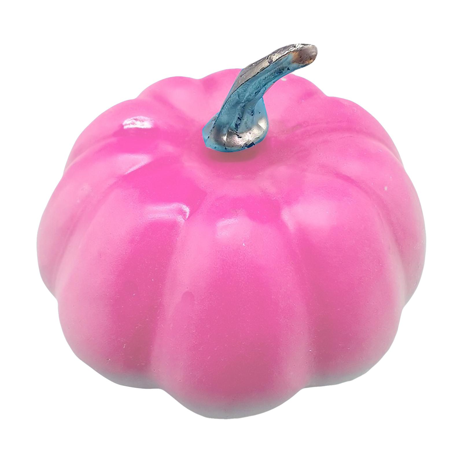 Мини искусственные тыквы декор легкие красочные миниатюрные 3D тыквы украшения для внутреннего и наружного использования розовый