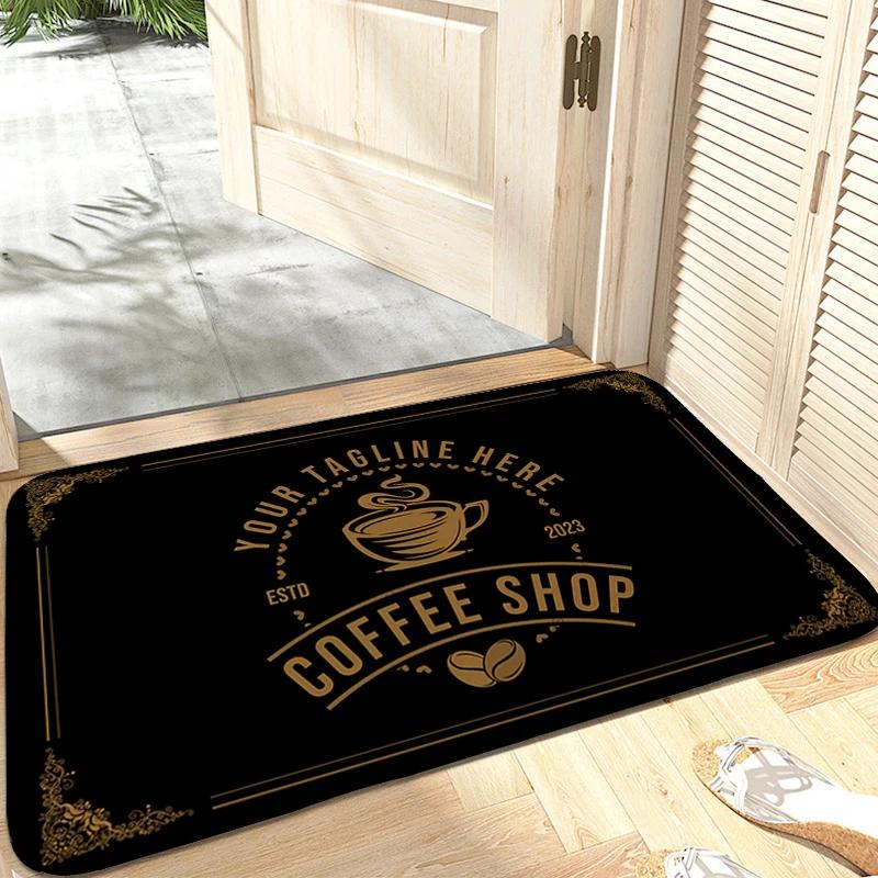 

Café Carpet Entrance of House Bathroom Mat Anti Slip Custom Hallway Veranda Floor Soft Rug for Bedroom Modern Home Decoration 40x60cm16x24in