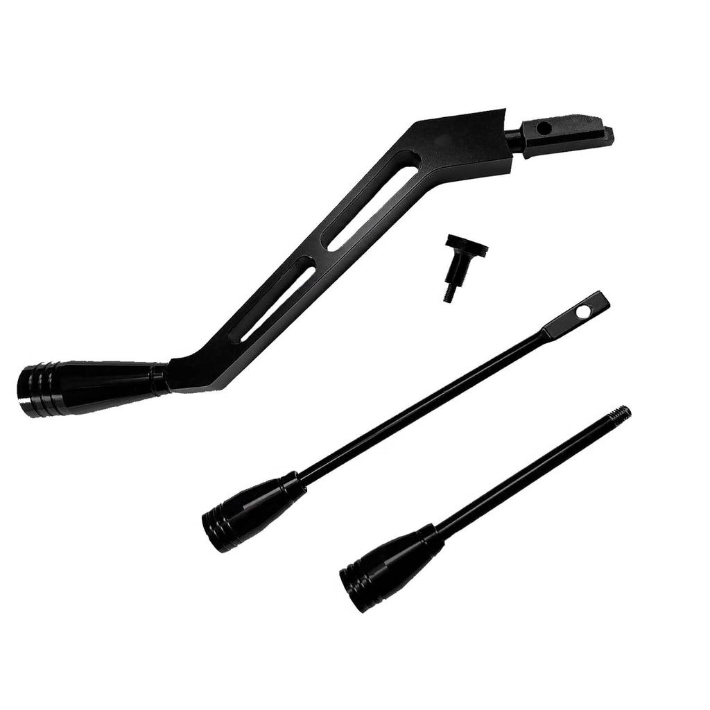 Billet Aluminum Column Shifter Turn Signal Lever Tilt Lever Flasher Knob Kit Compatible with 1967-1994 Chevy GMC Pontiac Olds Buick, Black Shifter