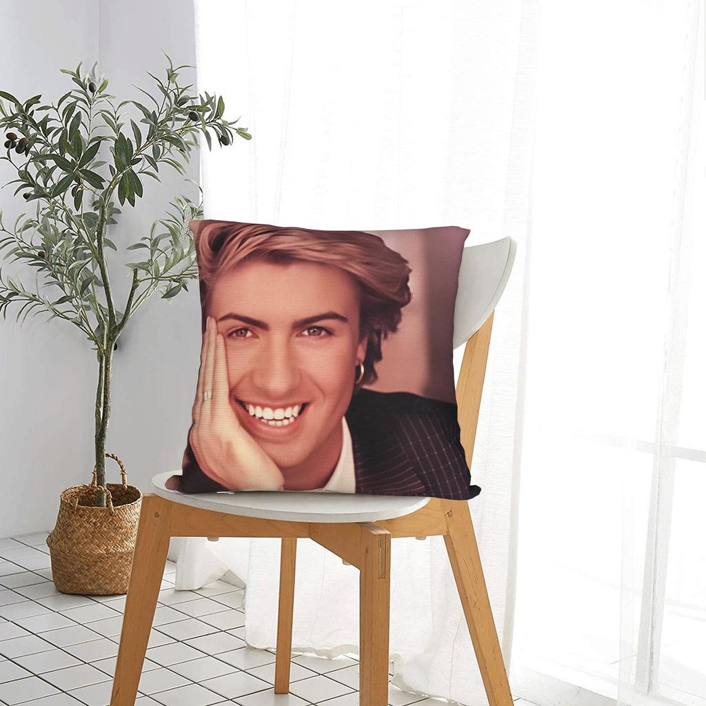 Pillow Case Singer George Michael Soft Pillow Cover For Sofa Car Home Decor Funny Pillowcases