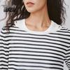 BENLAI Women's 2025 Spring Striped Knit Long-Sleeve T-Shirt BNA950011