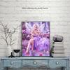 huacan Pink Girl Diamond Embroidery Diamond Mosaic Cross Stitch Painting Birthday Gift.