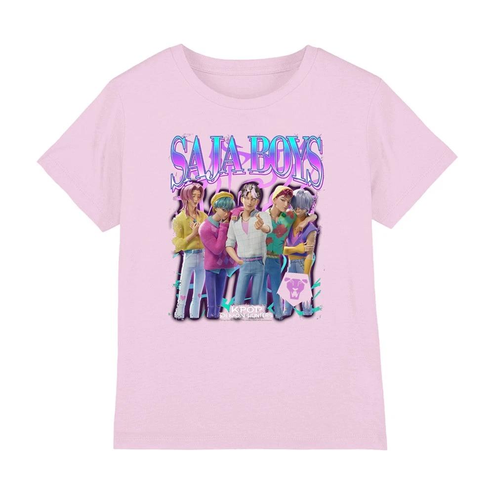 K-Pop Demon Hunters Saja Boys Bootleg Kids T-shirt, Pink 100