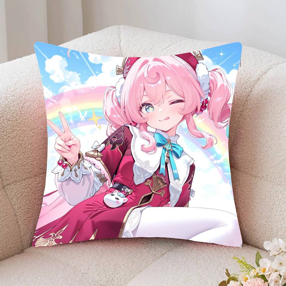 Hyacine Animated Game Honkai Star Rail Pillow Case Fashion Square Pillowcase Bedroom Sofa Room Ins Decoration Leisure