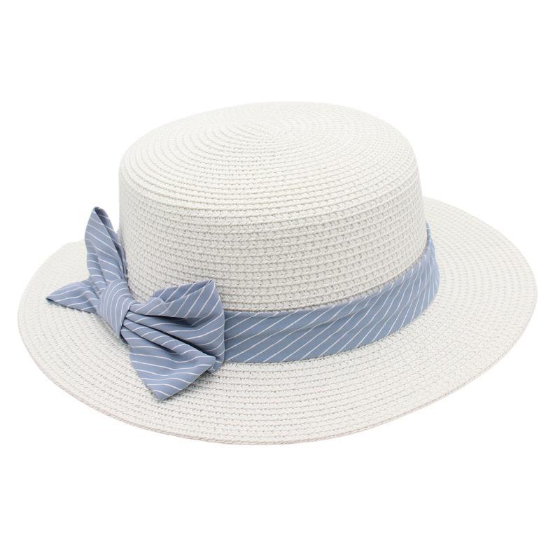 Straw Hat Female Sun Hat Bow Straw Hat French Mom Hat Beach Hat Seaside Ins Wind