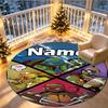 Custom Name Personalized Gamer Print Round Rug, Versatile Home Decor Carpet, for Playroom, Apartment, Balcony, Entryway, Hallway Gift