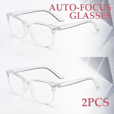 1/2/3pcs VOPHA Autofocus Reading Glasses for Men Women Multifocal Blue Light Blocking Readers Resin Frame