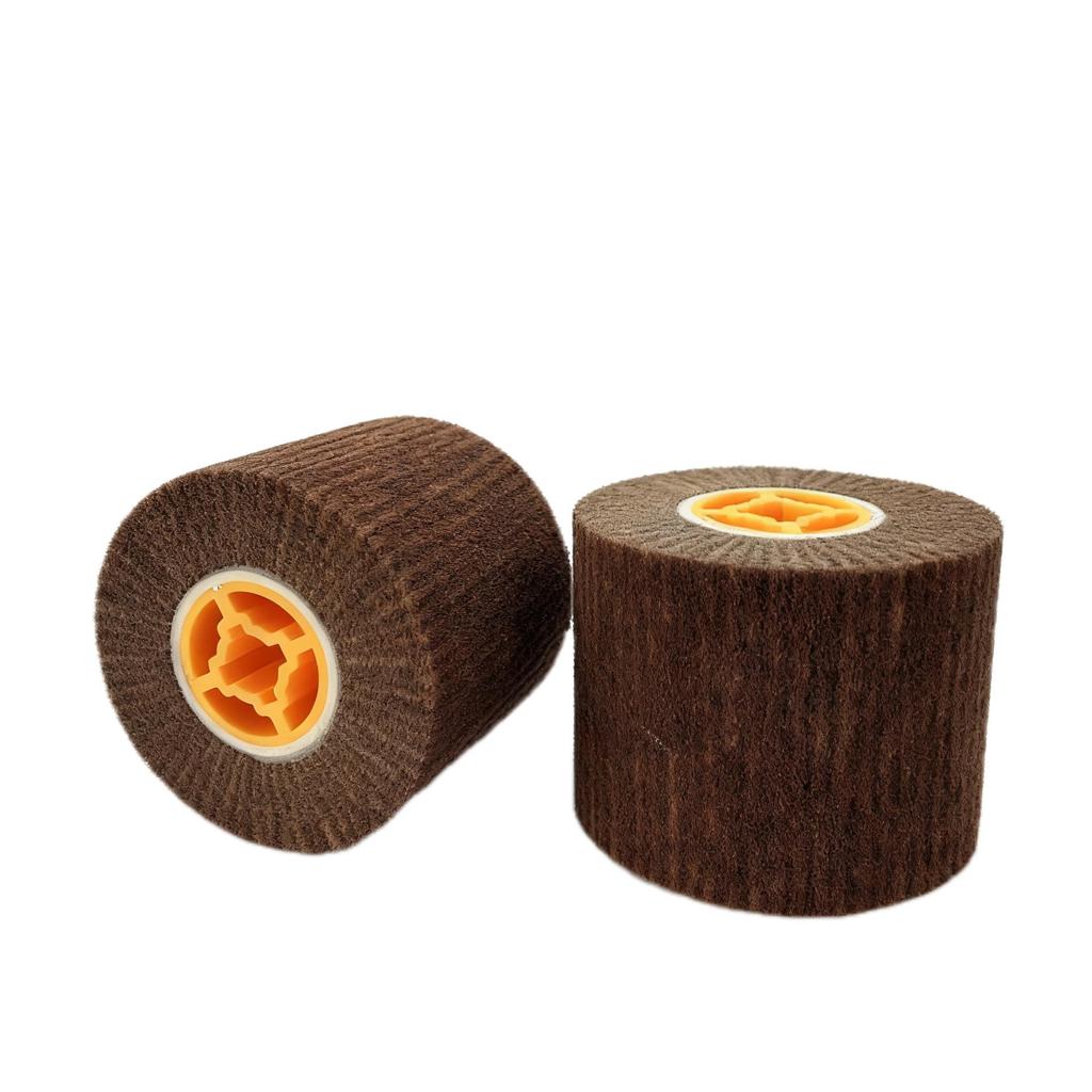 Brushed Stainless Steel & Nylon Fiber Polishing Disc with Cross Core
