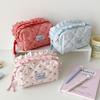 Ins Fresh Red Cherry Quilted Cosmetic Bag Fashion Small Large Toiletry Makeup Storage Bag Cute Lipstick Sanitary Napkin Case