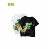 27kids Kids Summer Short Sleeve T-shirt Top Children's Clothing Boys Dinosaur Clothes Baby Boys Cotton Base Shirt