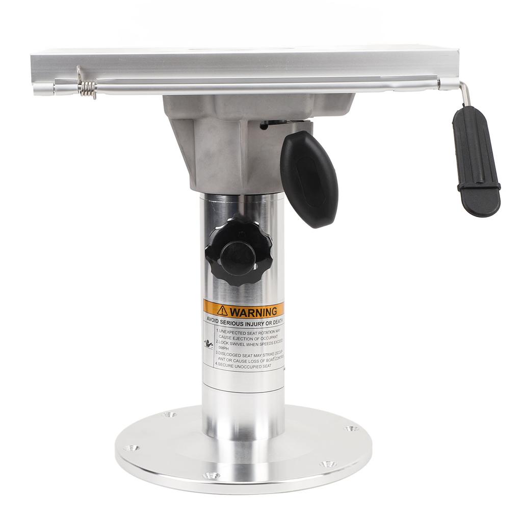 Boat Seat Pedestal Aluminum Alloy 360 Degree Swivel 330 to 480mm Adjustable Height Detachable Pedestal for RV Yacht