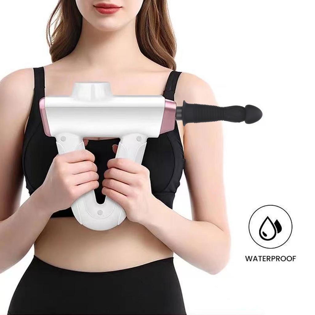 Tissue Massager Head Soft Silicone Replaceable Head Attachment for Muscle Massager Black