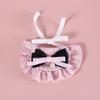 Knitted Woolen Flower Bud Hat Bow Lace Bib Pet Cat Dog Accessory Set Dog Bandana Pet Accessories Dog Accessories