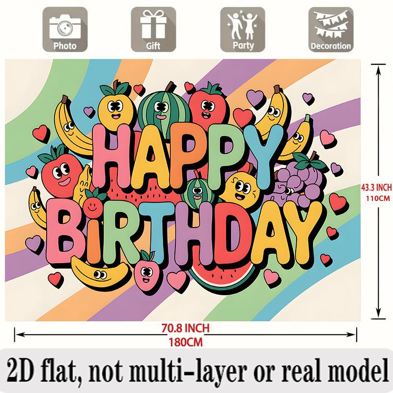 Colorful Birthday Banner, Multicolor Hanging Wall Decor for Party