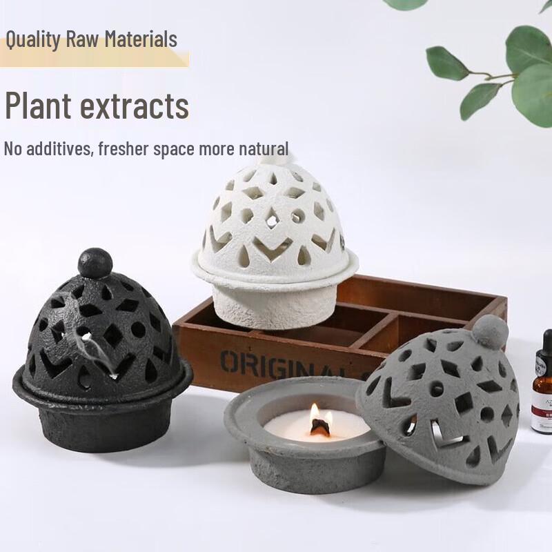Cement Hollow-Out Candle Aroma Diffuser & Desktop Ornament