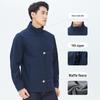 Men's 24AW Stand-up Collar Softshell Jacket for Outdoor Hiking, Climbing, and Work. Customizable Printing Available.