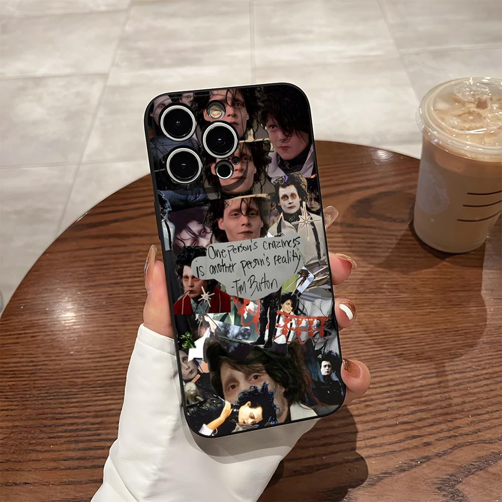 E-Edward Scissorhands Phone Case For 17 Pro Max Iphone 14 Pro Max 12 16 15 13 Pro 11 Xr X Xs 8 7 Plus Back Cover