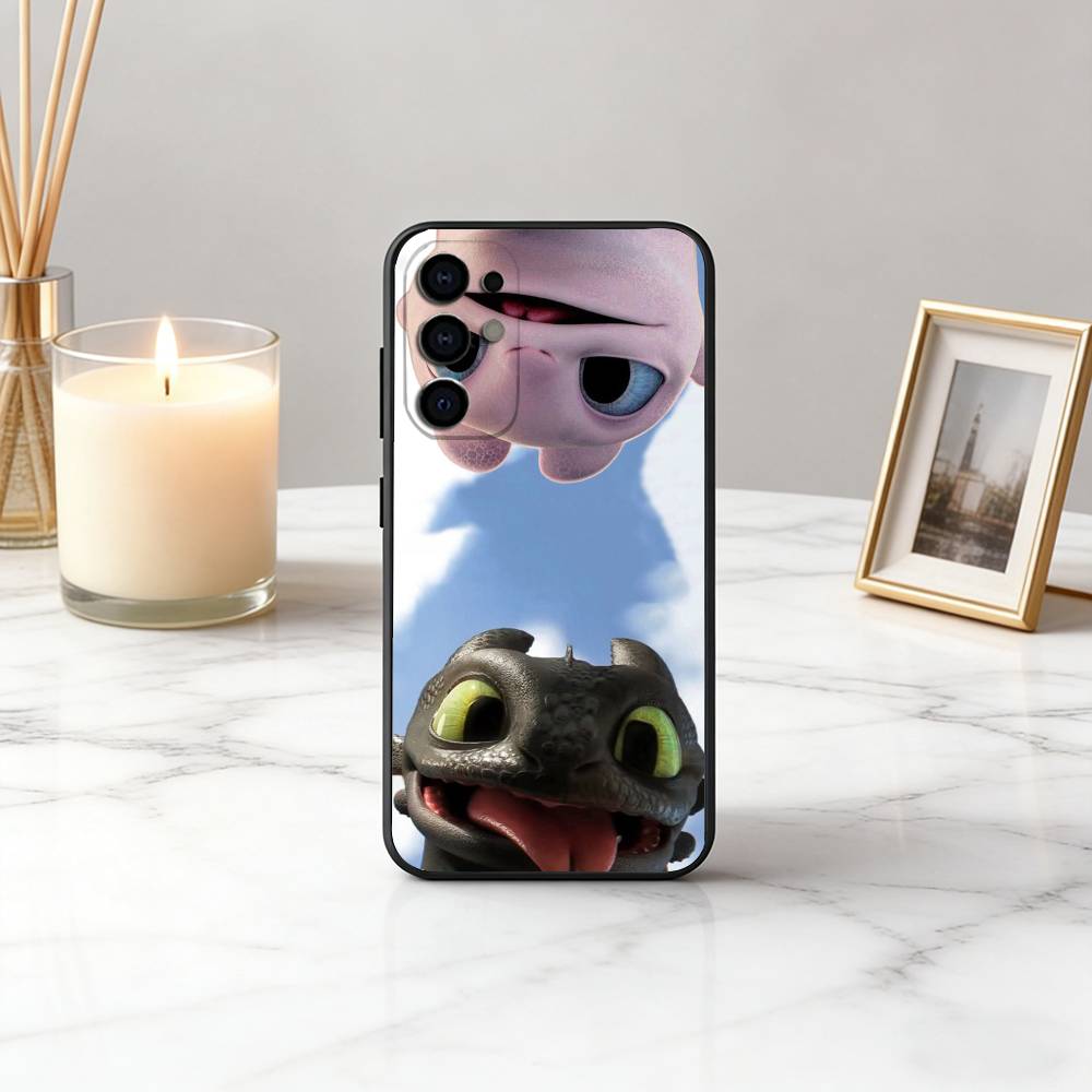 Cartoon T-Toothless D-DragonS TD Phone Case Black Silicone Soft For Samsung S25,S24,S21,S22,S23,S30,Ultra,S20,Plus,Fe,Lite