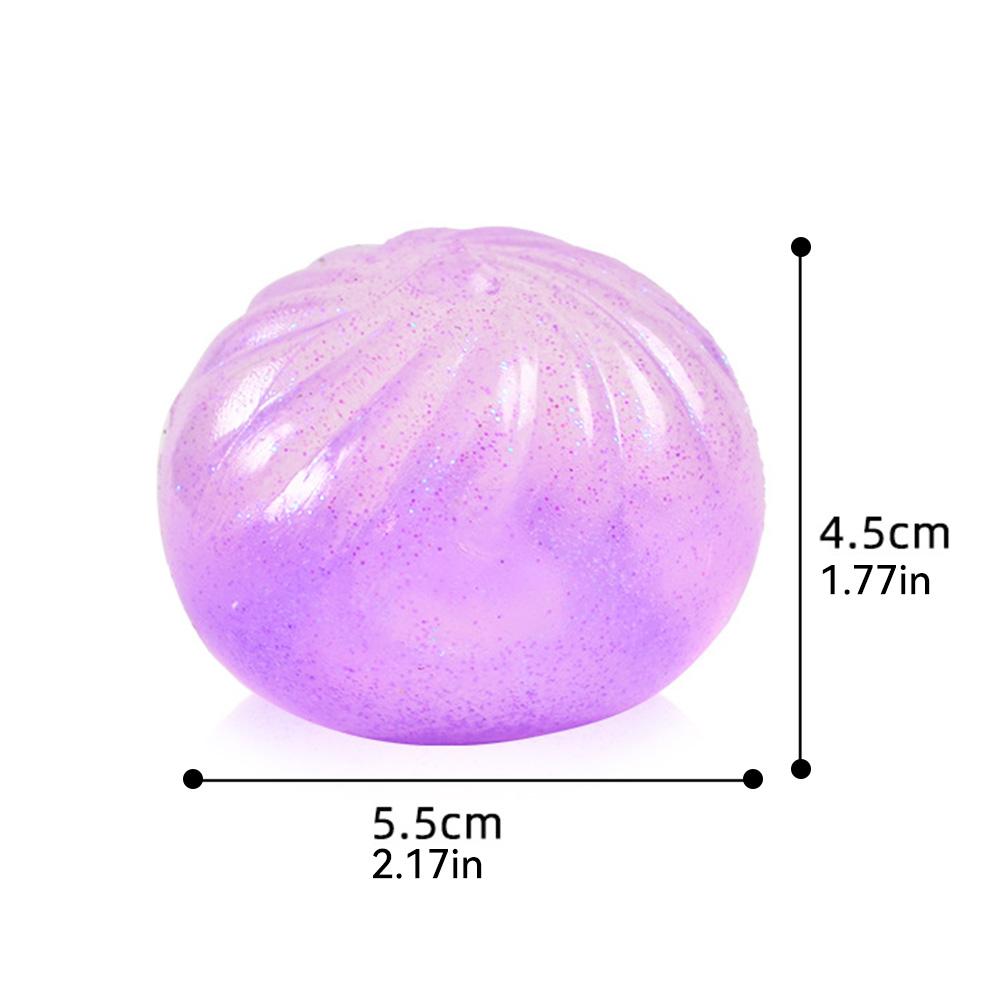 Large Glitter Dumpling Soft Squeeze Decompression Dough Anti-Stress Ball Soft Fidget Mystery Squishy Toys For Home/Office