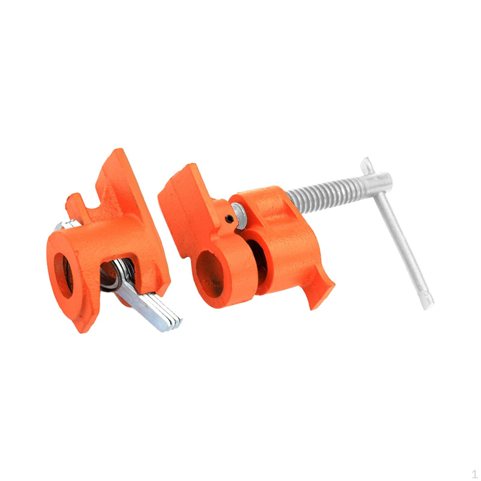 Heavy Duty Pipe Clamp Set for Woodworking Enthusiasts 0.75inch