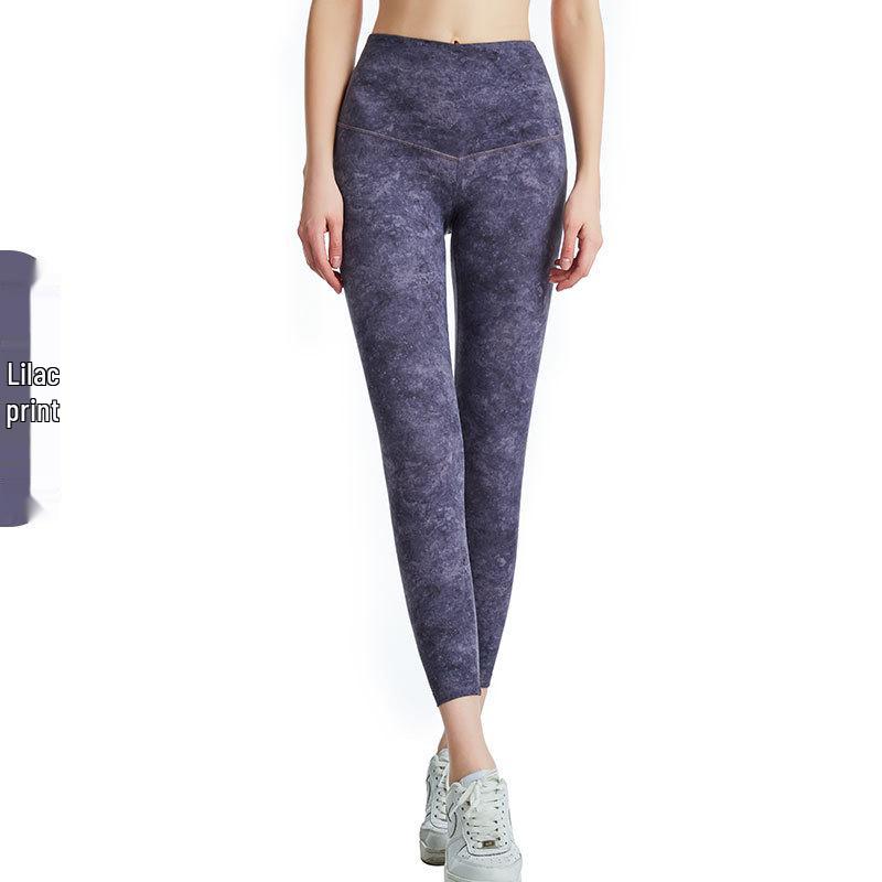 

2025 Women s High-Waist Yoga Pants - Hip-Lifting, Elastic, Slimming Sportswear Lavender Purple