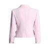 2025 Rosa 3D-Rose Zweiteiler: Slim-Fit Blazer & Plissee-Midirock