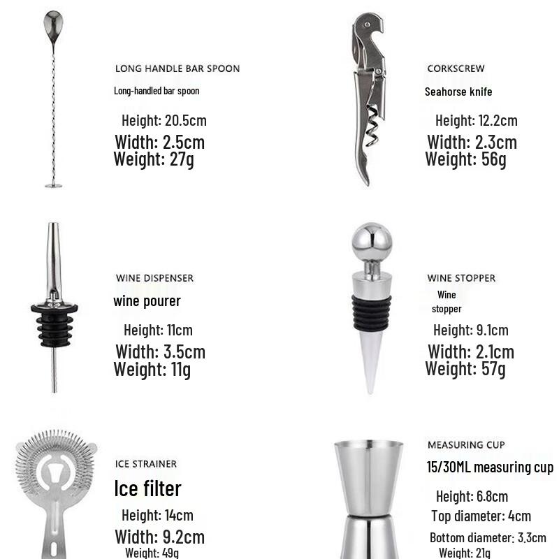 700ml Edelstahl Cocktail Shaker Bar Set