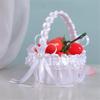 Fabric Wedding Flower Basket European Styles Petal Scattering Basket with Comfortable Grip For Flower Girls Formal Event