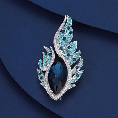 Angel Phoenix Feather Eye Brooch High-End Female Personality Delicate Crystal Brooch Niche Design Pin With Accessories