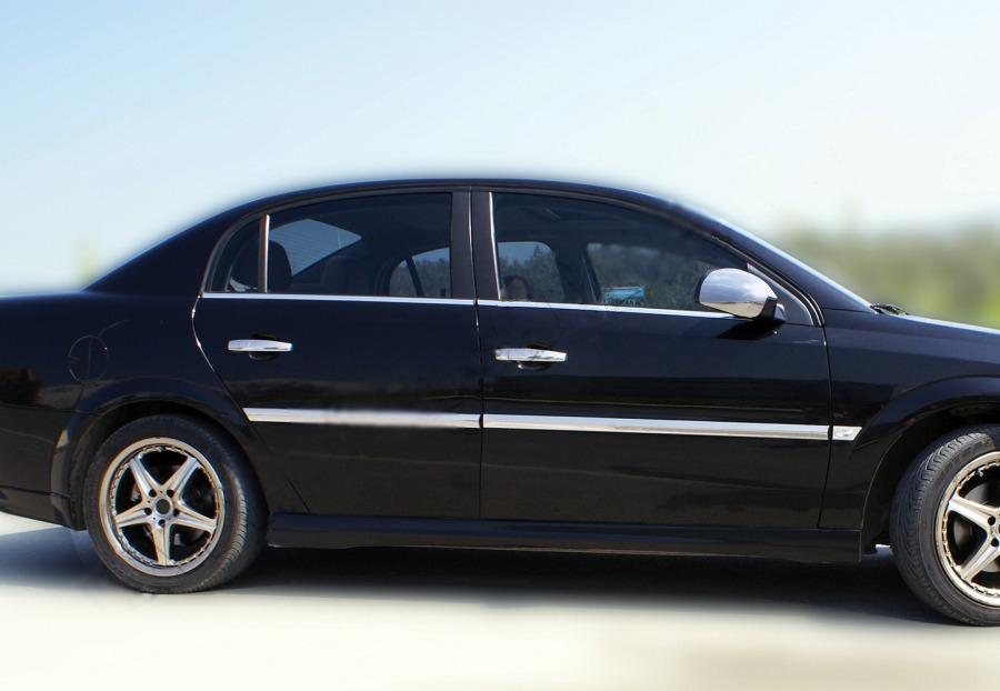 

Зовнішня окантовка скла (4 шт, нерж) Carmos - Турецька сталь для Opel Vectra C 2002-2008 рр.