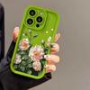 Oil Painting Camellia Applies To iPhone17pormax Mobile Phone Case 14/15 Protective Case 13 Cartoon 16 Matte 17