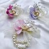 1Pc Pearl High-end Feel Mesh Sweet Plastic Wedding Decorations Simulation Wrist Corsage Petal
