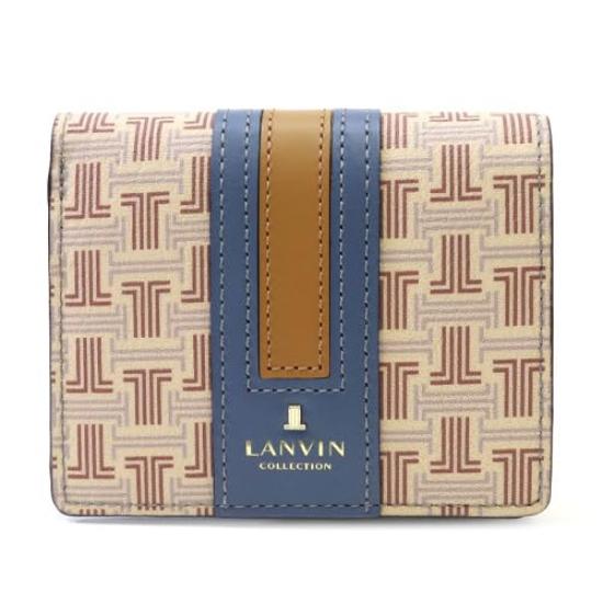 Lanvin Коллекция Feria Кошелек Тонкий Бифолд 65-6520 Светло-коричневыйСиний