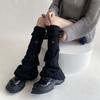 Autumn Winter Japanese Y2K Spice Girl Subculture Hole Open Cuffed Ripped Mid-calf Cute Versatile Leg Socks Covers