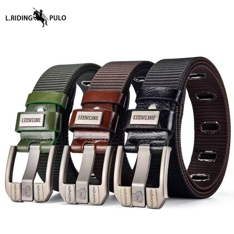 Nylon Canvas Thickened Belt Men's Overalls Belt Pin Buckle Outdoor Leisure Youth Versatile Belt