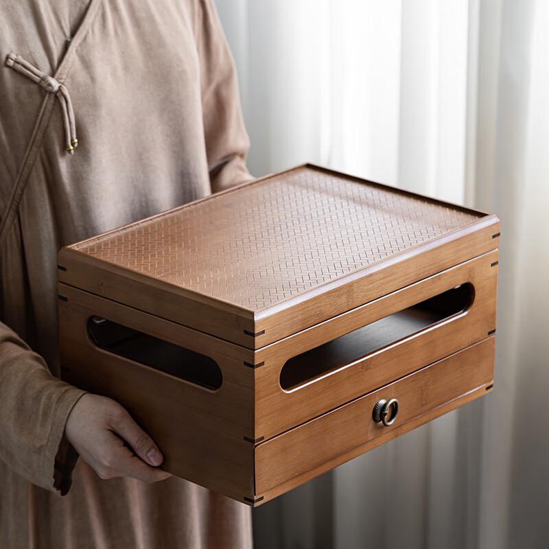 Aufbewahrungsbox für Bambus-Teeset