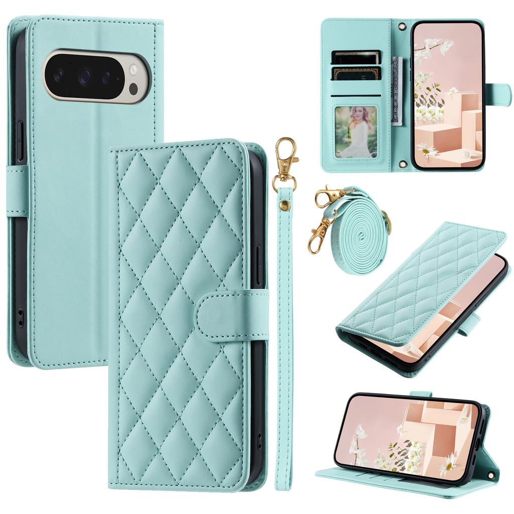 Crossbody Leder Geldbörse Kartenfach Hülle für Google Pixel 10 9 Pro XL 9A 8A 8Pro 7 Pixel8 Pixel7 Lanyard Tasche Klappständer Hülle