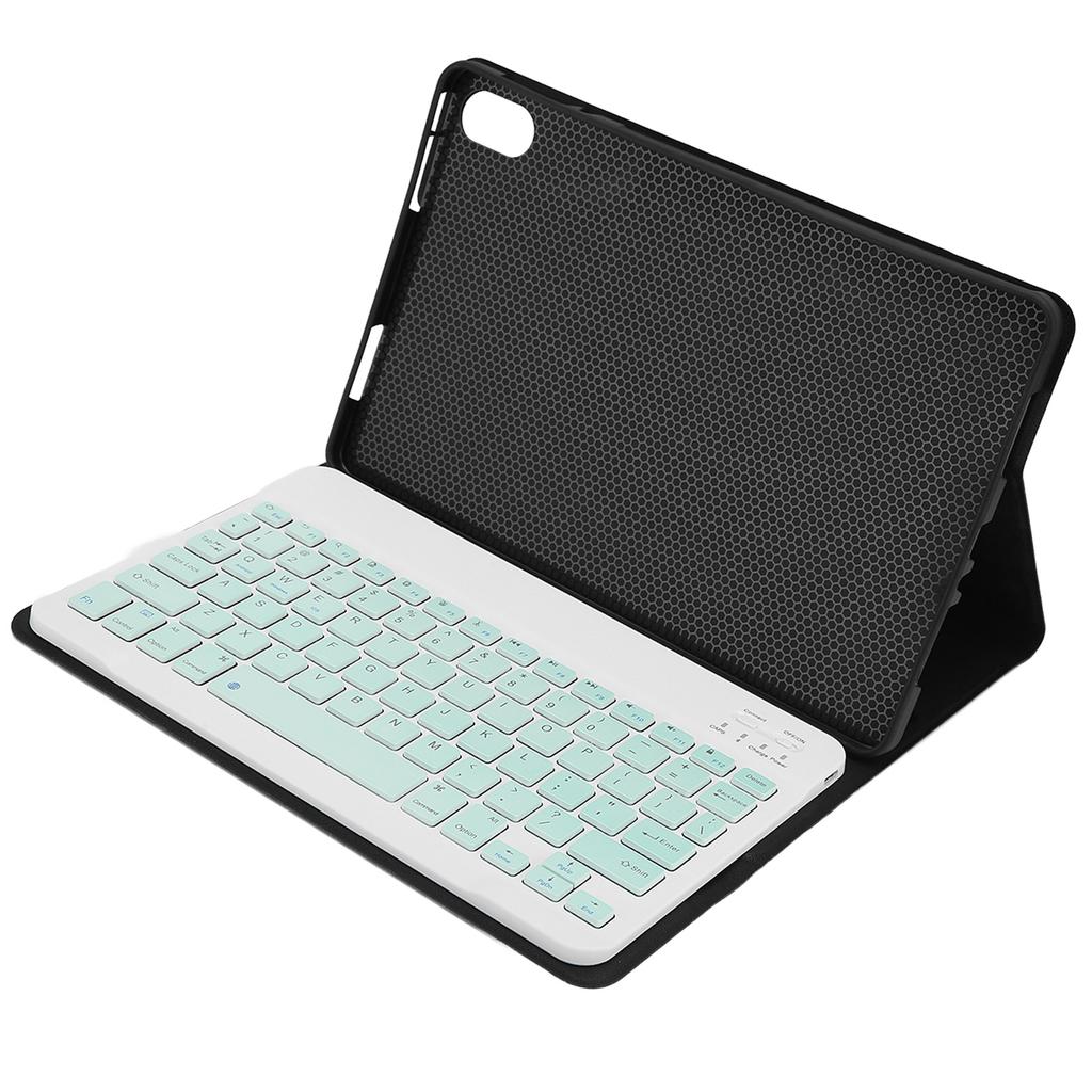 11palcová Bluetooth tabletová klávesnice Bezdrátová klávesnice pro tablet, telefon, počítač s ochranným koženým pouzdrem