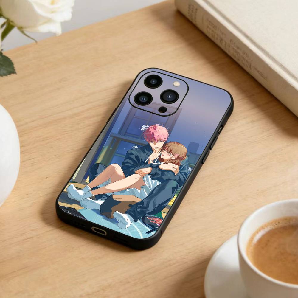 W-Tamon's B-Side Phone Case For iPhone 17 16 15 14 13 12 Max Plus Silicone Black Cover