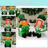 Adorable Irish Girl Doll With Green Leaf Gift Box For St Patrick's Day Decoration